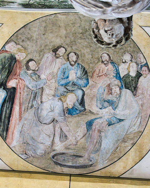 05: Jesus wäscht seinen Jüngern die Füße (Decke Mitte)