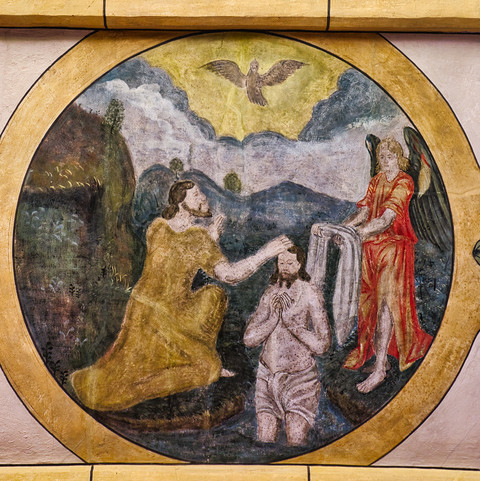 11: Johannes tauft Jesus (Decke Mitte)